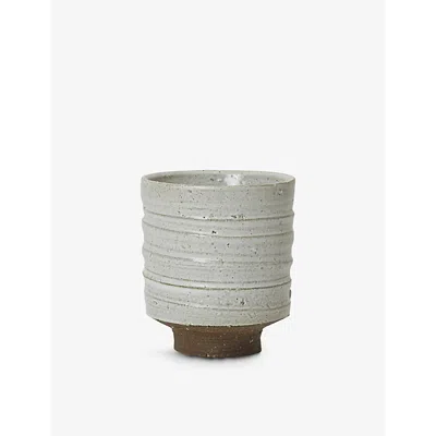 Ferm Living Off-white Serena Reactive-glaze Stoneware Cup 9cm