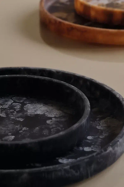 Ferm Living Small Round Mist Tray In Black