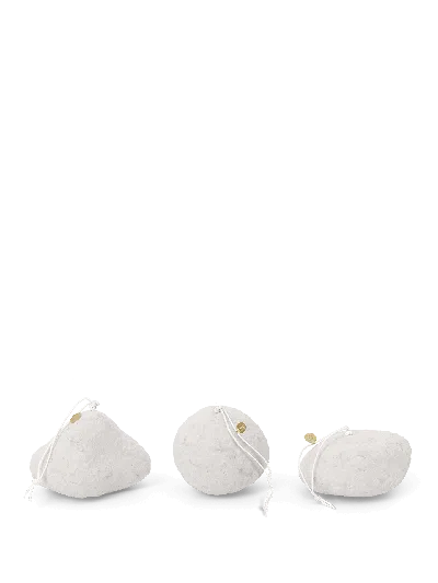 Ferm Living Snowball Ornaments In White