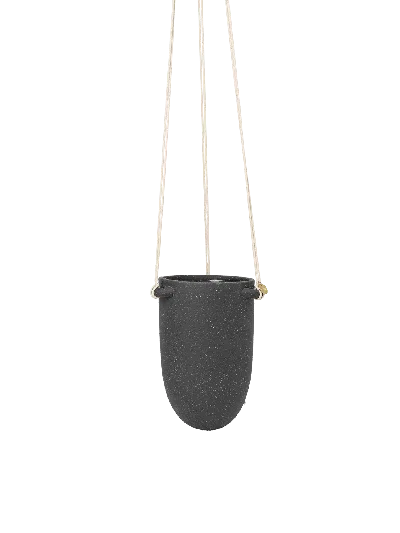 Ferm Living Speckle Hanging Pot In Black