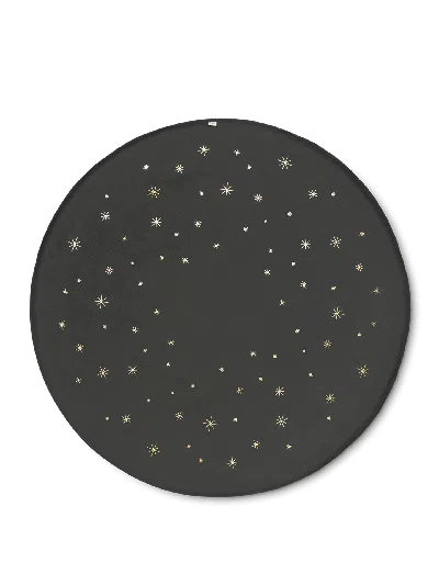 Ferm Living Star Christmas Tree Blanket In Animal Print