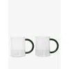 Ferm Living Still Contrast-colour Handled Glass Mugs Set Of Two