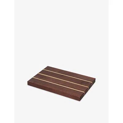 Ferm Living Walnut & Ash Stribe Wooden Chopping Board 25cm X 36cm