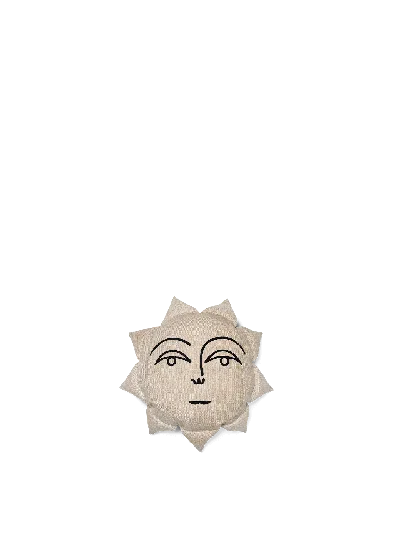 Ferm Living Sun Cushion In Neutral
