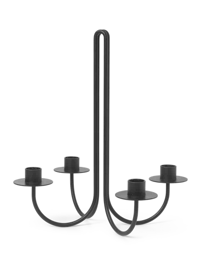 Ferm Living Sway Candelabra In Black