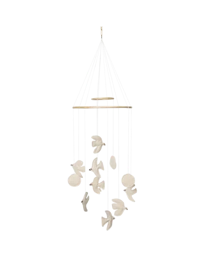 Ferm Living Swif Bird Mobile In Neutral