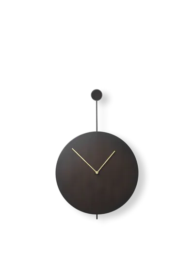 Ferm Living Trace Wall Clock In Brown