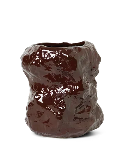 Ferm Living Tuck Vase In Burgundy