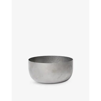 Ferm Living Stainless Steel Tumbled Texture Stainless-steel Bowl 12.5cm In Neutral