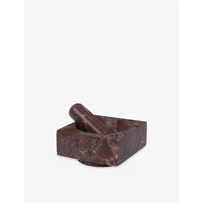 Ferm Living Tvara Marble Morter 13cm Rosso Levanto