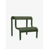 Ferm Living Green Large Ceramic Basket Vase In Forest Green