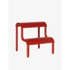 FERM LIVING POPPY RED UP STEP POWDER-COATED IRON STOOL