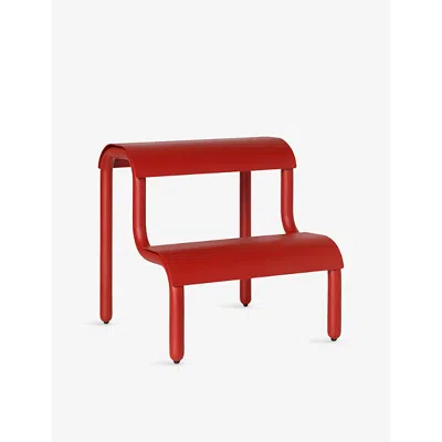 FERM LIVING POPPY RED UP STEP POWDER-COATED IRON STOOL