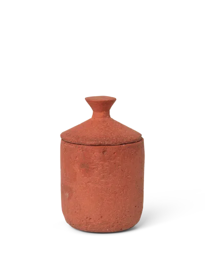 Ferm Living Ura Scented Candle In Red