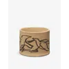 Ferm Living Dark Buff Utzon - Can Lis Vuelo Stoneware Cup 6.5cm