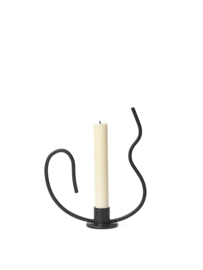 Ferm Living Valse Candle Holder In Black