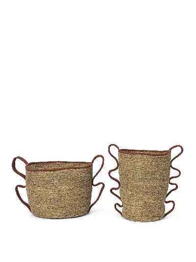 Ferm Living Verso Baskets In Brown