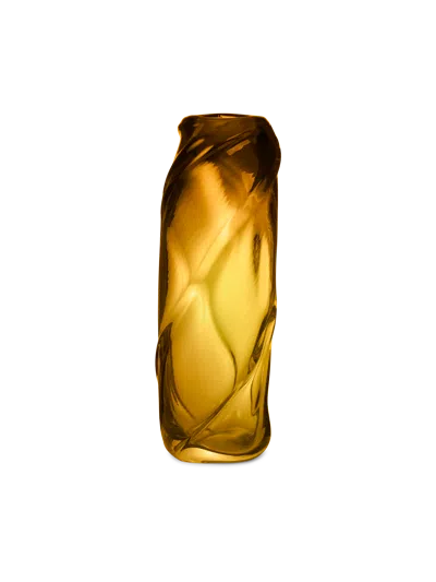 Ferm Living Water Swirl Vase In Yellow