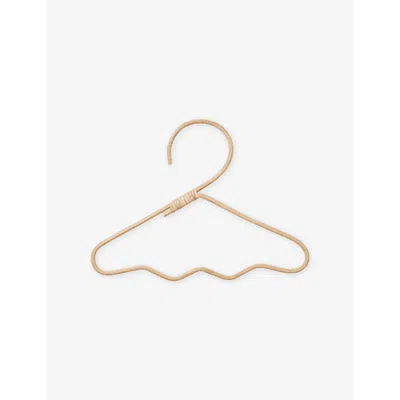 Ferm Living Natural Wavi Set Of Three Rattan Clothes Hangers In Brown