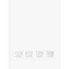 Ferm Living Tinta Set Of Four Glass Egg Cups In White