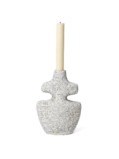 Ferm Living Yara Candle Holder In Gray