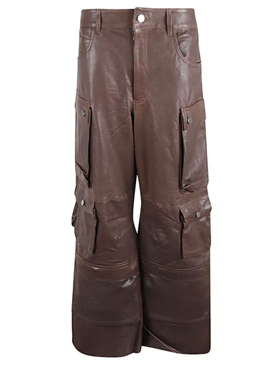 Fermas Club Leather Cargo Pants