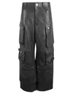 Fermas Club Leather Cargo Pants In Black