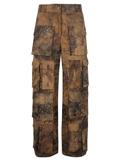 Fermas Club Leather Cargo Trousers