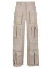 Fermas.club Suede Cargo Trousers In Neutral