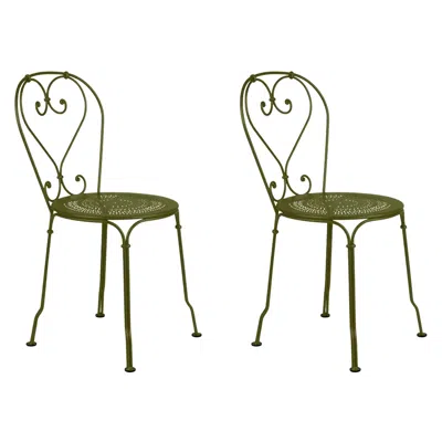 Pre-owned Fermob - 1900 Chair - Cedar Green - Set Of 2 Chairs