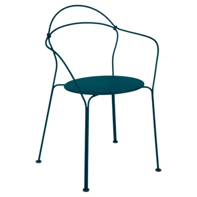 Pre-owned Fermob - Airloop Armchair - Acapulco Blue - Set Of 2 Chairs