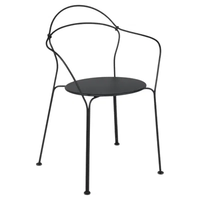Pre-owned Fermob - Airloop Armchair - Anthracite - Set Of 2 Chairs In Black