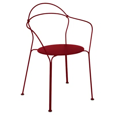 Pre-owned Fermob - Airloop Armchair - Chili - Set Of 2 Chairs In Red