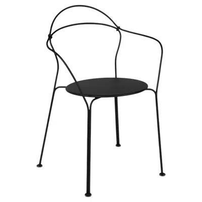 Pre-owned Fermob - Airloop Armchair - Liquorice - Set Of 2 Chairs In Black