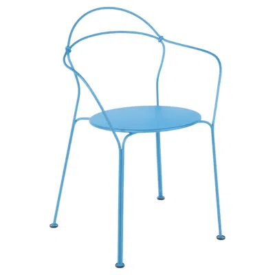 Pre-owned Fermob - Airloop Armchair - Maya Blue - Set Of 2 Chairs