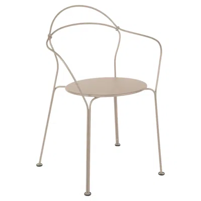 Pre-owned Fermob - Airloop Armchair - Nutmeg - Set Of 2 Chairs In Sand