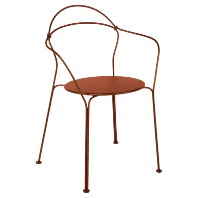 Pre-owned Fermob - Airloop Armchair - Red Ochre - Set Of 2 Chairs