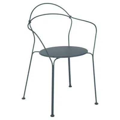 Pre-owned Fermob - Airloop Armchair - Storm Grey - Set Of 2 Chairs In Gray
