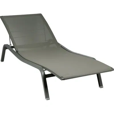 Fermob Alize 75" Long Reclining Single Chaise In Rosemary