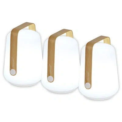 Fermob Balad 5.5" Battery Powered Integrated Led Outdoor Lantern In Bamboo