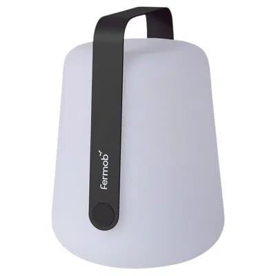 Pre-owned Fermob - Balad² Portable Lamp H 25 Cm (9.8 In) - Anthracite - Set Of 3 Lamps In Transparent