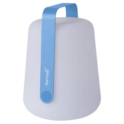 Pre-owned Fermob - Balad² Portable Lamp H 25 Cm (9.8 In) - Maya Blue - Set Of 3 Lamps