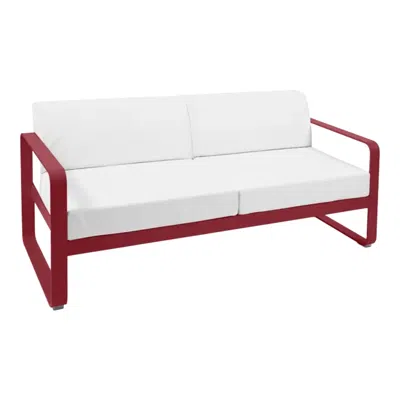 Pre-owned Fermob - Bellevie 2-seater Sofa - Chili In Gray