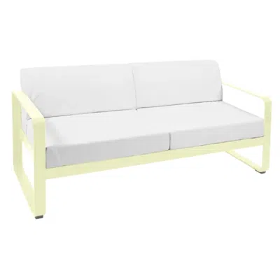 Pre-owned Fermob - Bellevie 2-seater Sofa - Frosted Lemon In Sand