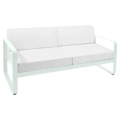 Pre-owned Fermob - Bellevie 2-seater Sofa - Ice Mint In Gray