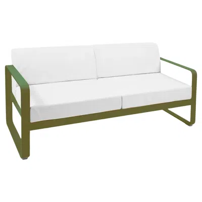 Pre-owned Fermob - Bellevie 2-seater Sofa - Pesto In Gray
