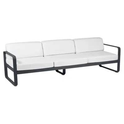 Pre-owned Fermob - Bellevie 3-seater Sofa - Anthracite In Gray