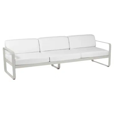 Pre-owned Fermob - Bellevie 3-seater Sofa - Clay Grey In Gray