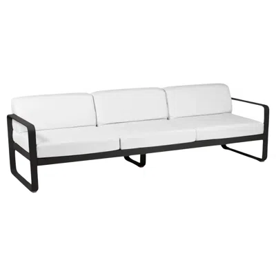 Pre-owned Fermob - Bellevie 3-seater Sofa - Liquorice In Gray