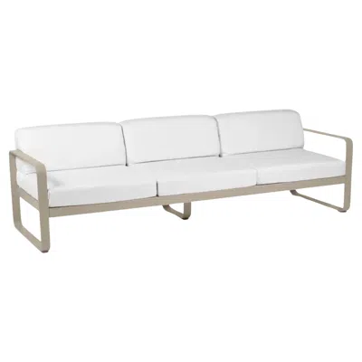 Pre-owned Fermob - Bellevie 3-seater Sofa - Nutmeg In Gray